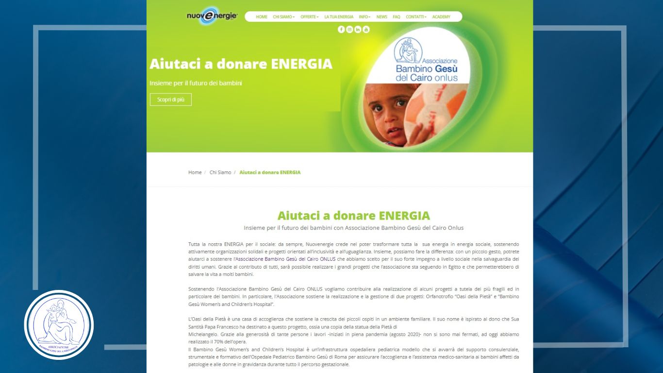 Aiutaci a donare ENERGIA