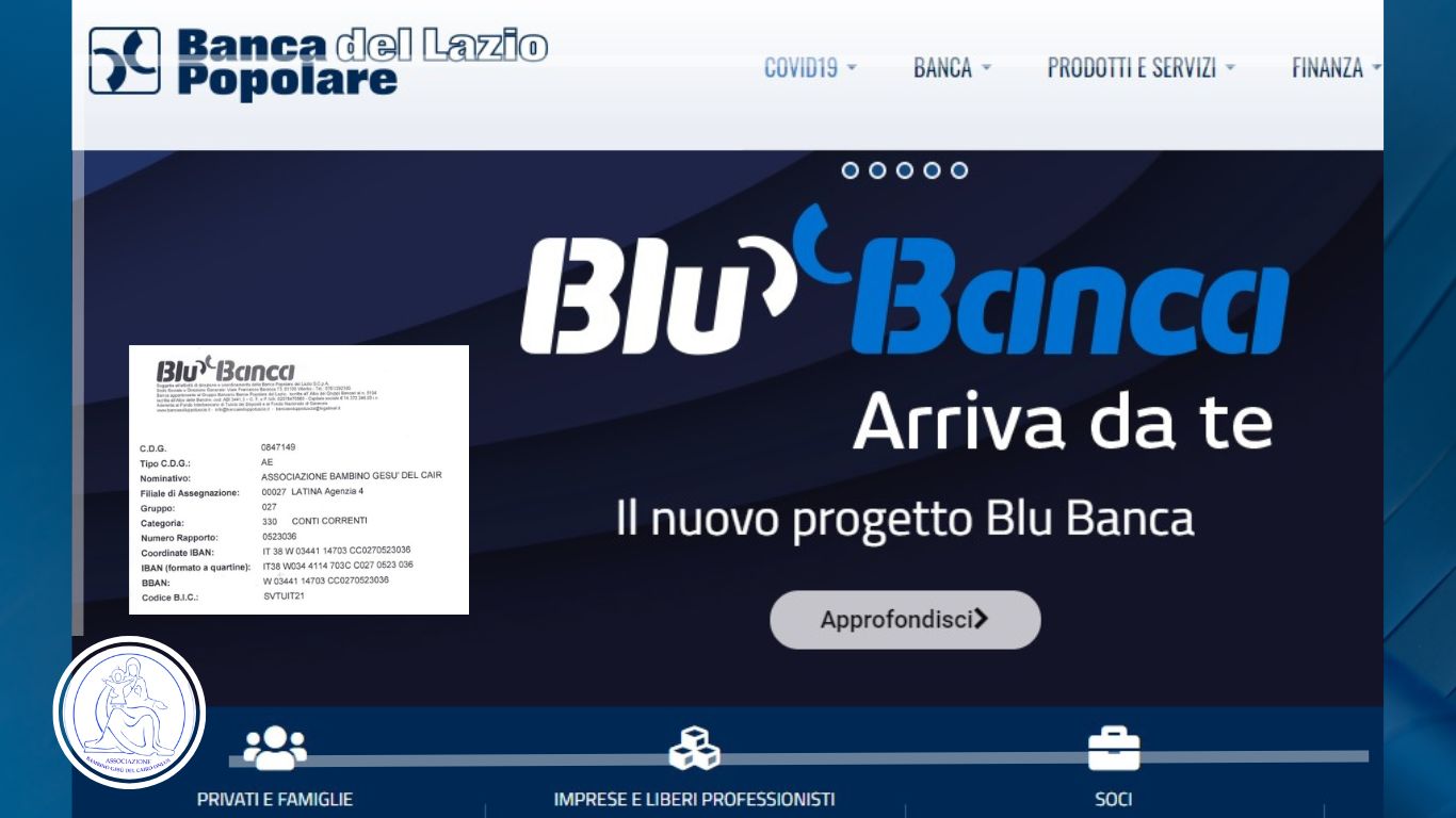 Urgente: un cambiamento nella Banca della nostra Associazione